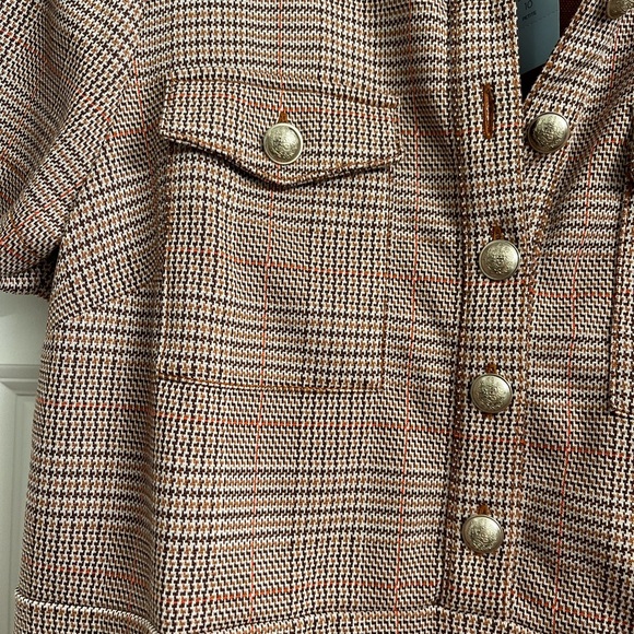 Loft plaid mini shift pocket dress. Brand new, never worn. Size petite 10. - Picture 3 of 3